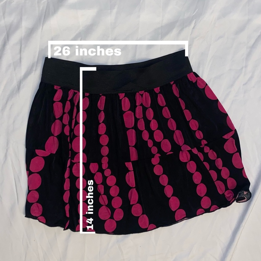 Mini Black Tennis Skirt With Pink Dots